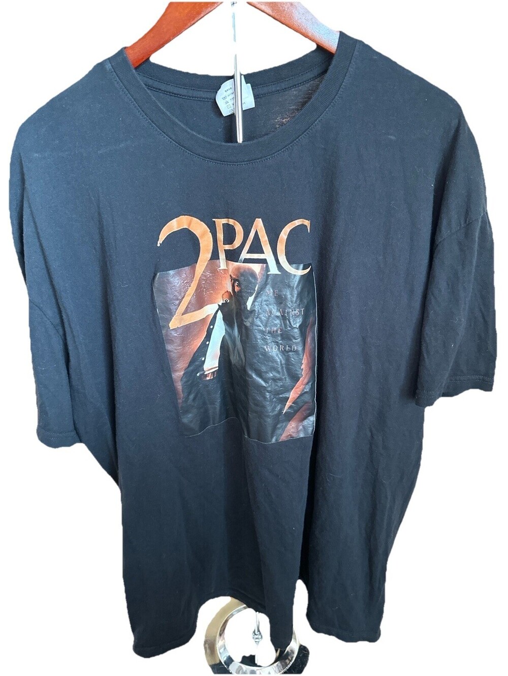 2Pac T Shirt Mens 3XL Black Graphic Rap Hip Hop Tupac Shakur Tee